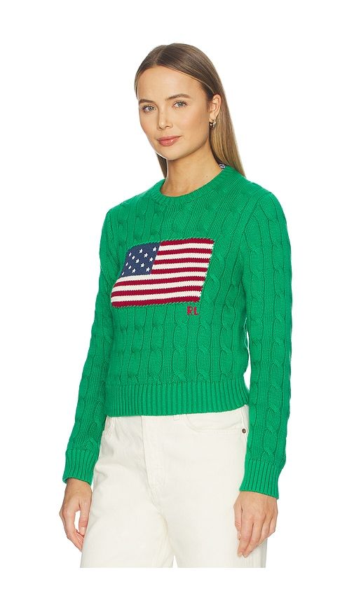 Cotton Crewneck Pullover Sweater in Green. - size XL (also in XS) - Polo Ralph Lauren - Modalova
