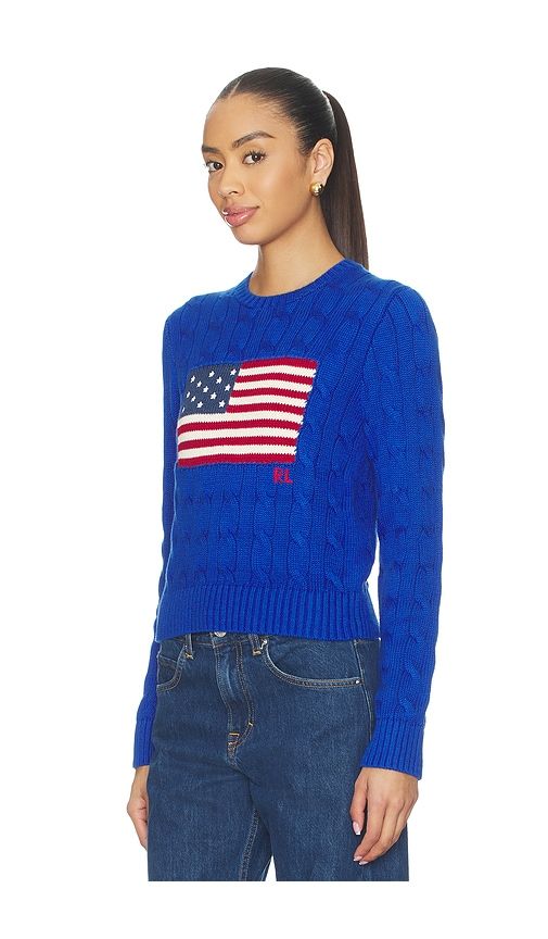 Cotton Crewneck Pullover Sweater in Royal. - size L (also in S, XL, XS) - Polo Ralph Lauren - Modalova