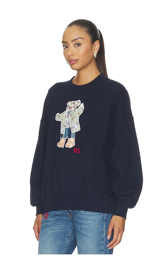 Fleece Crew Neck Sweatshirt in Navy. - size L (also in M, S, XS) - Polo Ralph Lauren - Modalova