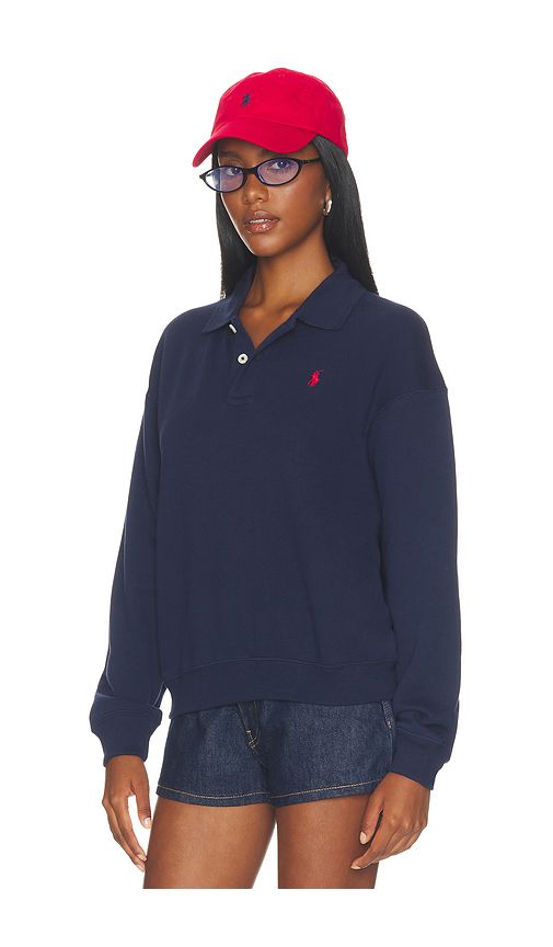 Fleece Polo Long Sleeve Sweater in Navy. - size S (also in XXS) - Polo Ralph Lauren - Modalova