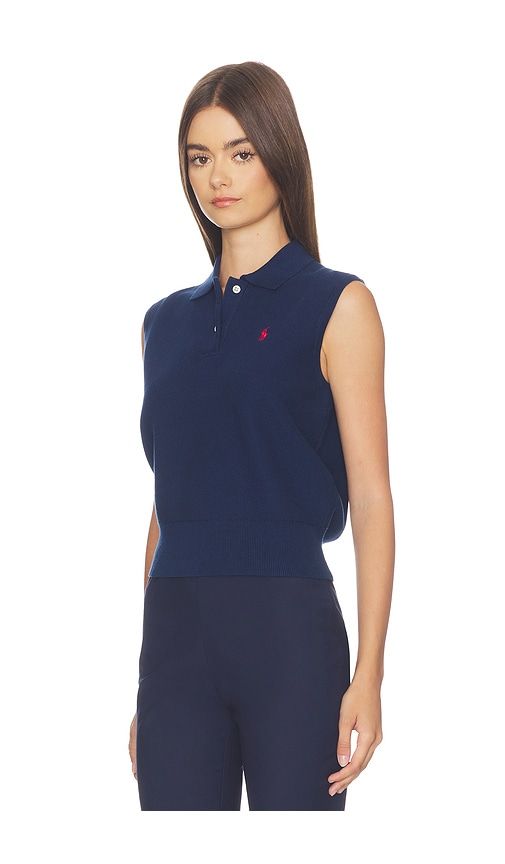 Sleeveless Polo Knit Collar Pullover in Blue. - size L (also in XL) - Polo Ralph Lauren - Modalova