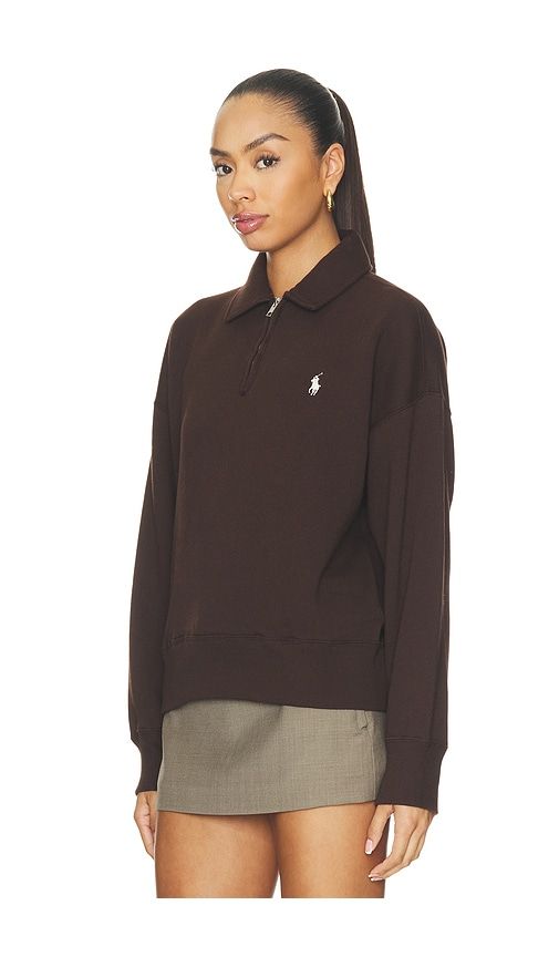 Arctic Fleece Half Zip Sweatshirt in Brown. - size L (also in M, XL, XS) - Polo Ralph Lauren - Modalova
