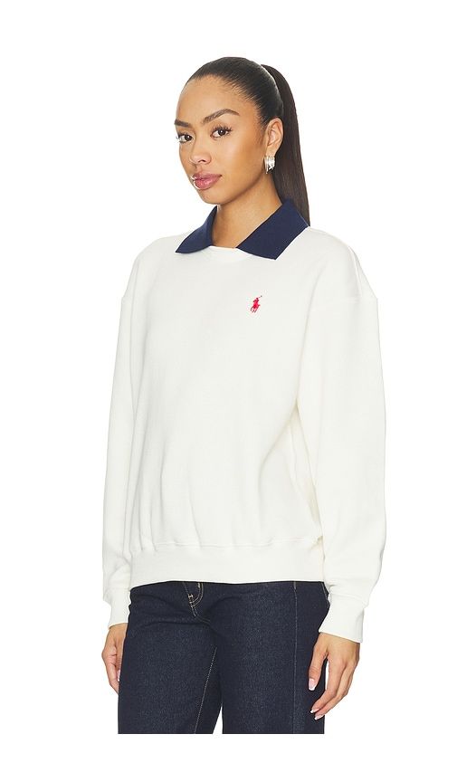 Arctic Fleece Collared Sweatshirt in White. - size L (also in XL) - Polo Ralph Lauren - Modalova