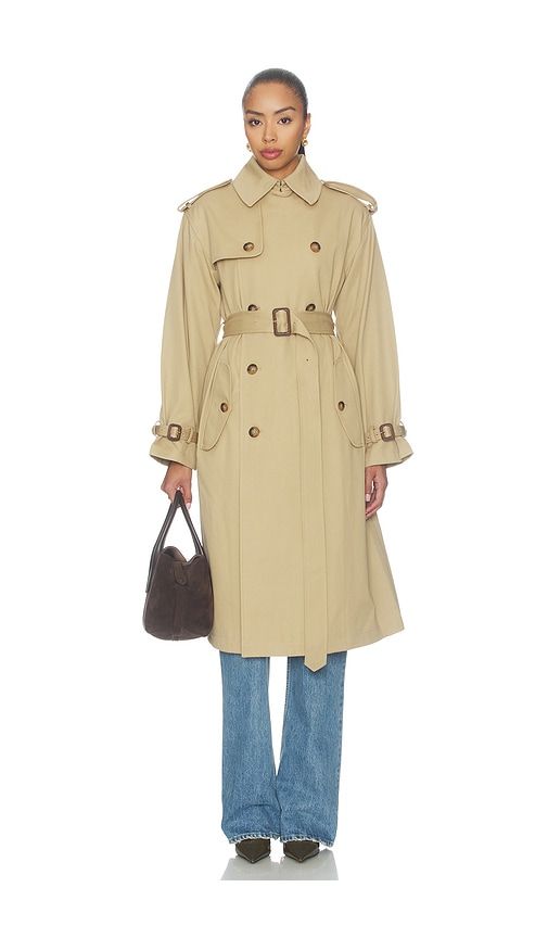 Cotton Twill Lined Trench in Tan. - size S (also in XS) - Polo Ralph Lauren - Modalova