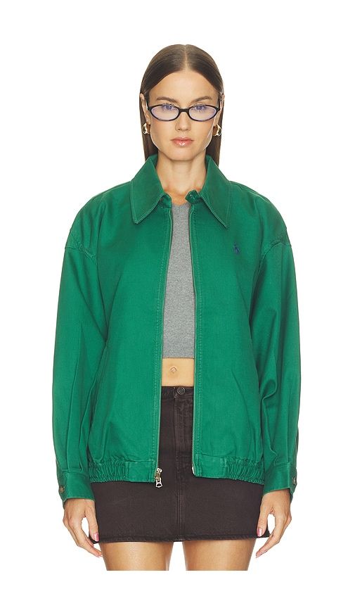 Cotton Twill Bomber Jacket in Green. - size L (also in M, S, XL) - Polo Ralph Lauren - Modalova