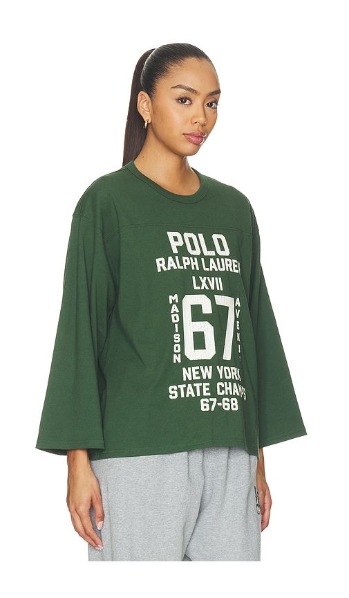 Long Sleeve Crew Neck T-shirt in Green. - size L (also in M, S, XL) - Polo Ralph Lauren - Modalova