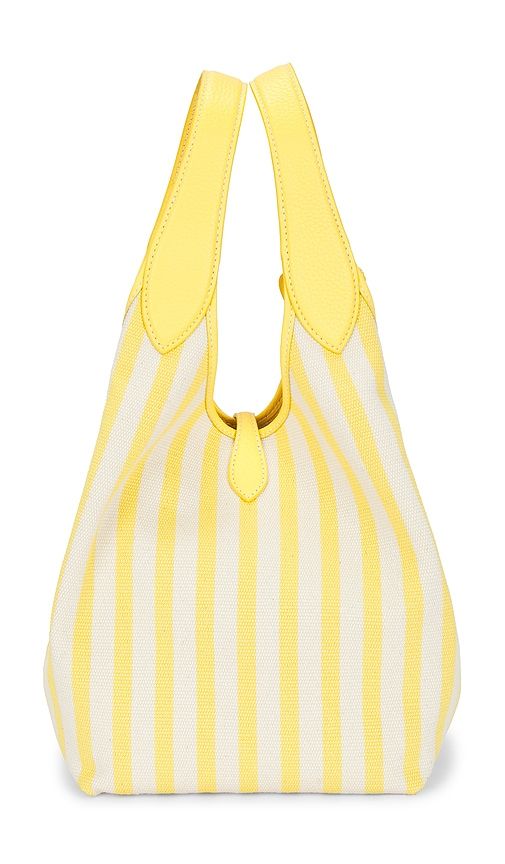 Stripe Polo Canvas Medium Tote in Yellow - Polo Ralph Lauren - Modalova