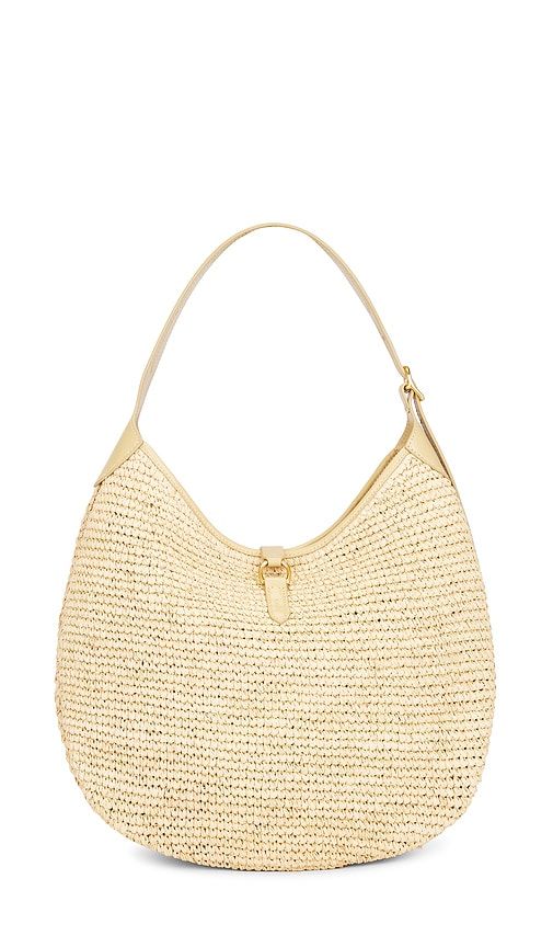 Raffia Leather Medium Shoulder Bag in Neutral - Polo Ralph Lauren - Modalova