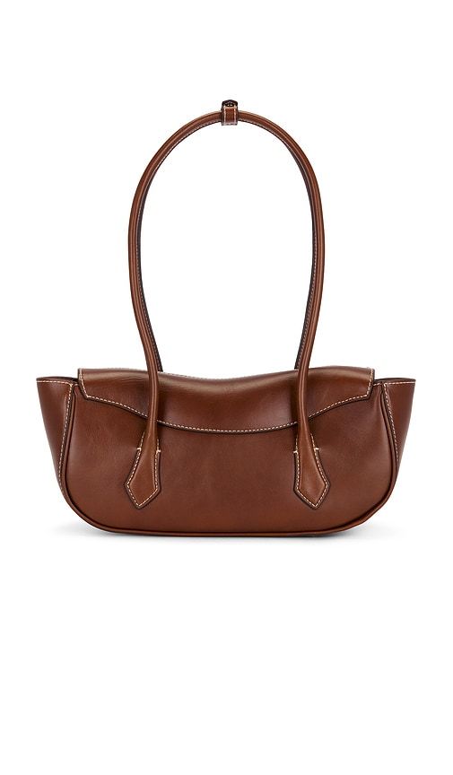 Shiny Tumbled Calf Shoulder Bag in Brown - Polo Ralph Lauren - Modalova
