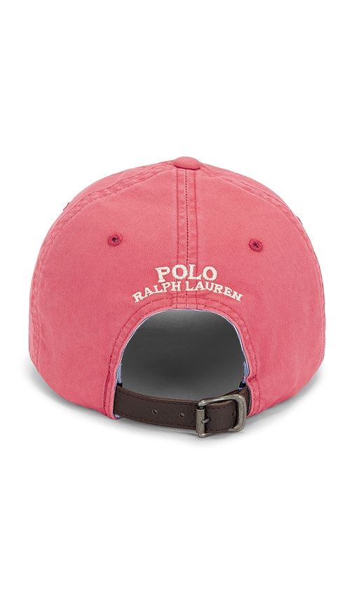 Stretch Twill Classic Sport Cap & Leather Strap in Red - Polo Ralph Lauren - Modalova