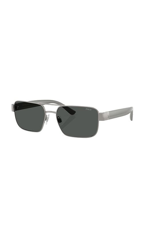 Rectangle Sunglasses in Grey - Polo Ralph Lauren - Modalova