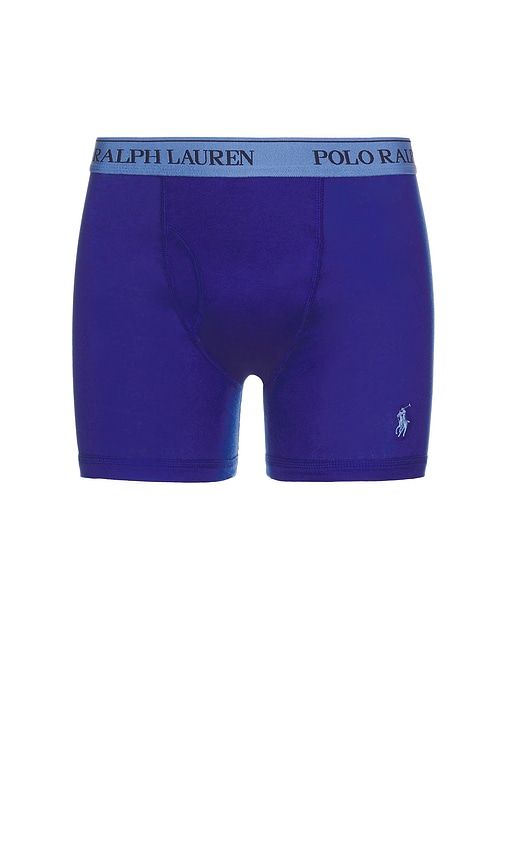 Classic Fit Cotton 3 Pack Boxer Brief in Blue. - size S (also in M, L, XL/1X, XXL/2X) - Polo Ralph Lauren - Modalova