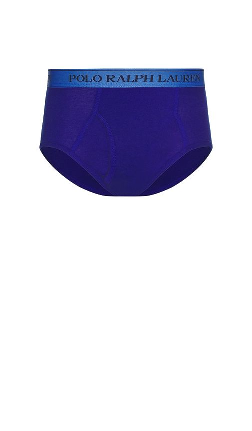 Mid Rise Brief 4 Pack in Blue. - size L (also in S, XL/1X, XXL/2X) - Polo Ralph Lauren - Modalova