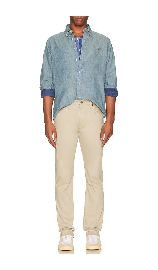 Long Sleeve Sport Shirt in Denim-Light. - size M (also in S, XL/1X, XXL/2X) - Polo Ralph Lauren - Modalova