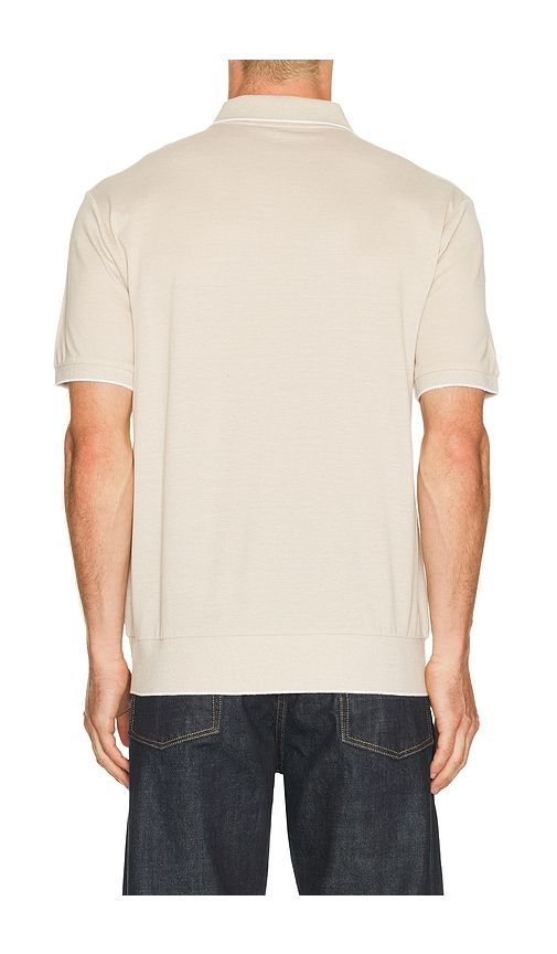 Short Sleeve Jacquard Pique Johnny Collar Polo in Brown. - size S (also in M, XXL/2X) - Polo Ralph Lauren - Modalova
