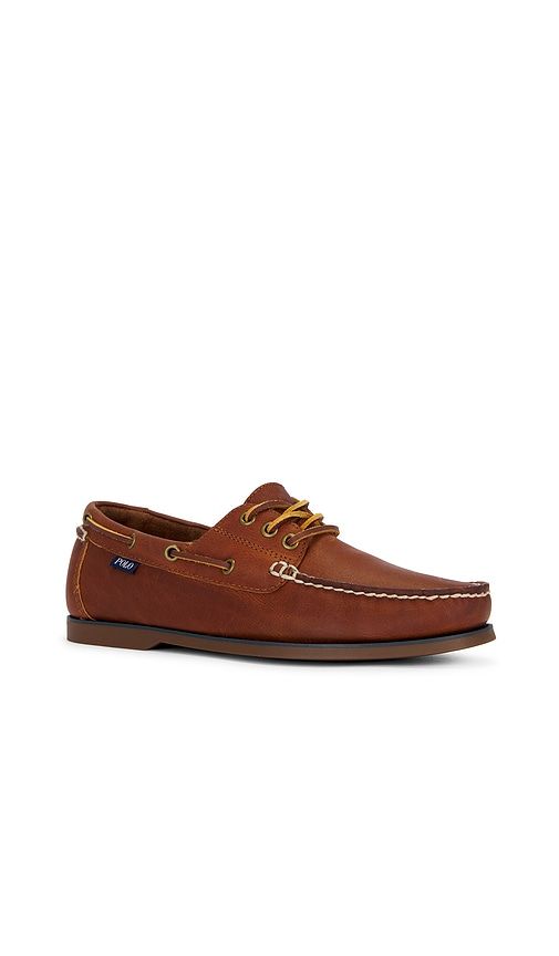 Bienne Leather Boat Shoe in Brown. - size 10 (also in 11, 7, 8, 8.5, 9, 9.5) - Polo Ralph Lauren - Modalova