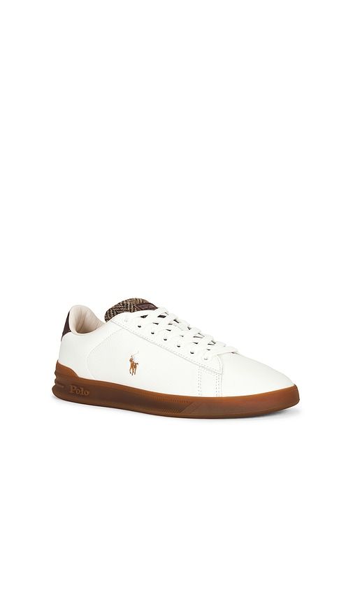 Heritage Court III Leather & Croc Low-Top Sneaker in White. - size 10 (also in 11, 12, 13, 7, 8, 9) - Polo Ralph Lauren - Modalova