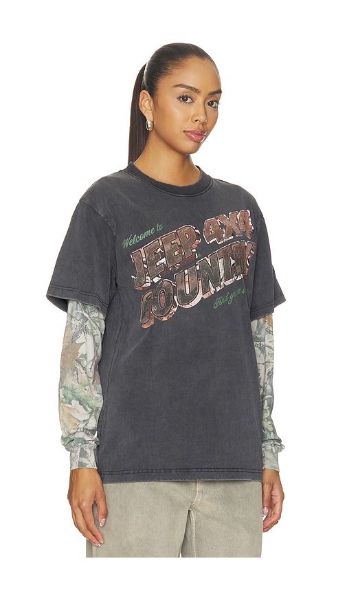 Jeep 4X4 Country Layered Tee in Black. - size L (also in M, S, XL/1X) - Philcos - Modalova