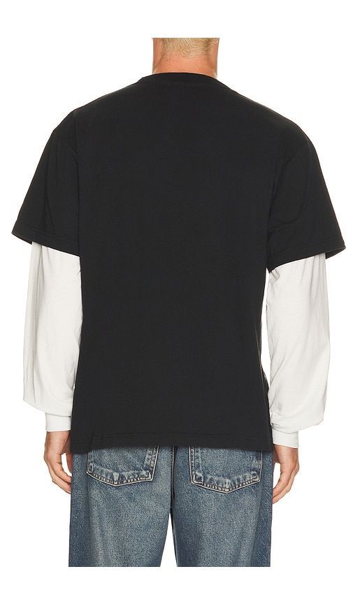 Journey Pink Heart Layered Tee in Black. - size L (also in M, S, XL/1X) - Philcos - Modalova