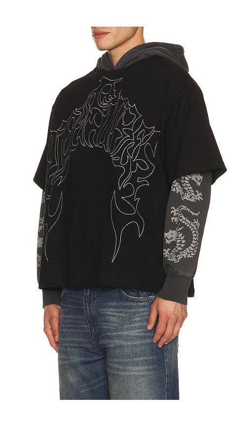 Dragon Layered Hoodie in Black. - size L (also in M, S, XL/1X) - Pleasures - Modalova