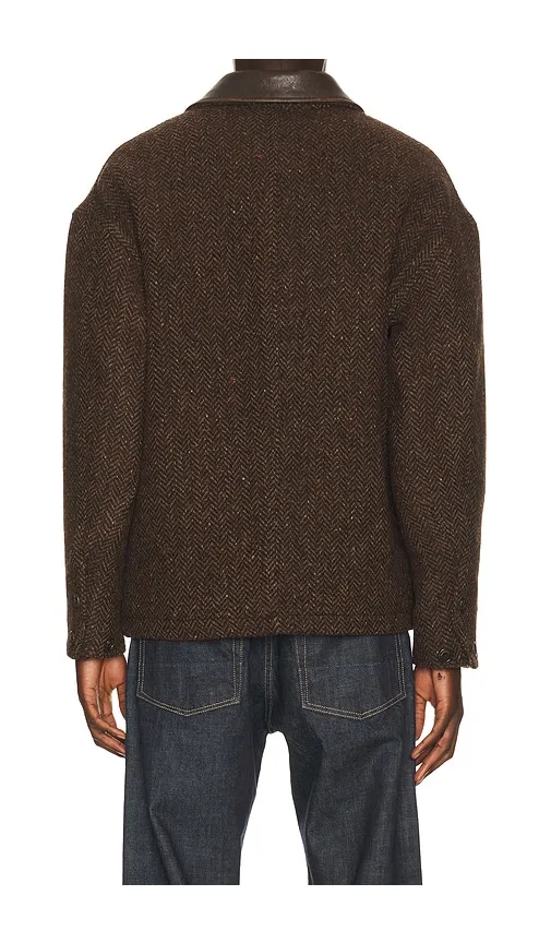 Stuart P's Herringbone Donegal Jacket in Brown. - size L (also in M, S, XL/1X) - President's - Modalova