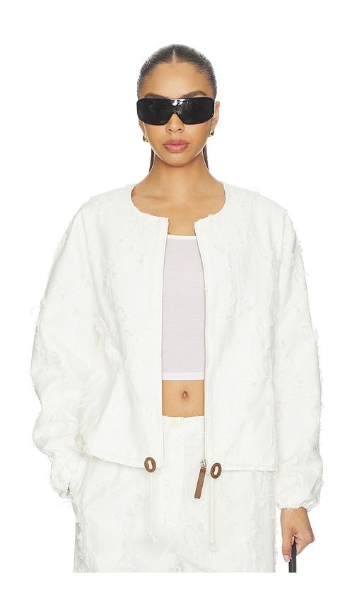Madigan Jacket in White. - size L (also in M, XS) - Proenza Schouler White Label - Modalova