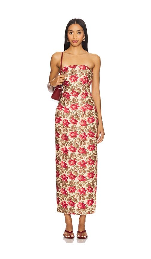 Rosalie Strapless Dress in Red. - size L (also in M) - Posse - Modalova