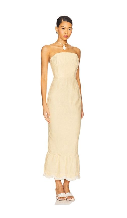 Essie Strapless Dress in Yellow. - size L (also in S) - Posse - Modalova