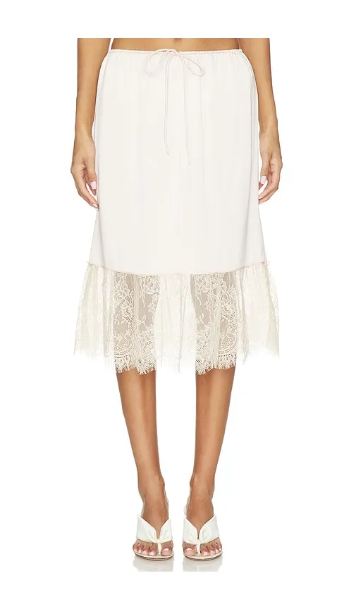 Blake Skirt in White. - size L (also in M, S, XS) - Posse - Modalova