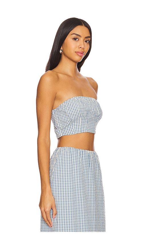 Mira Strapless Crop Top in Baby . - size L (also in M) - Posse - Modalova