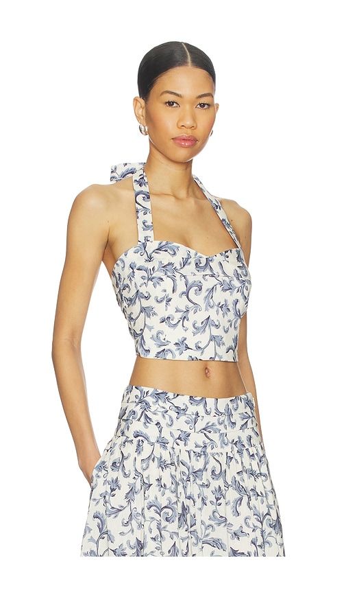 Rue Halter Top in Slate,White. - size M (also in XXS) - Posse - Modalova