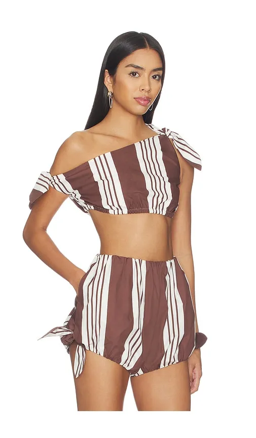 Rosie Tie Top in Brown. - size M (also in S, XS, XXS) - Posse - Modalova