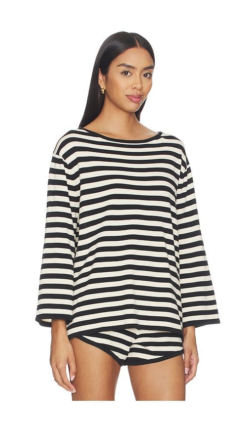Darcy Long Sleeve Top in & White. - size L (also in S) - Posse - Modalova