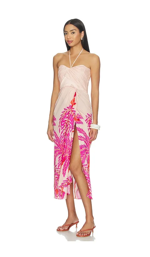 Collina Long Dress in Pink. - size S (also in XS) - Poupette St Barth - Modalova