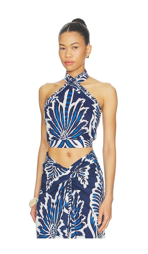 Suma Top in Navy,White. - size L (also in M, S, XS) - Poupette St Barth - Modalova