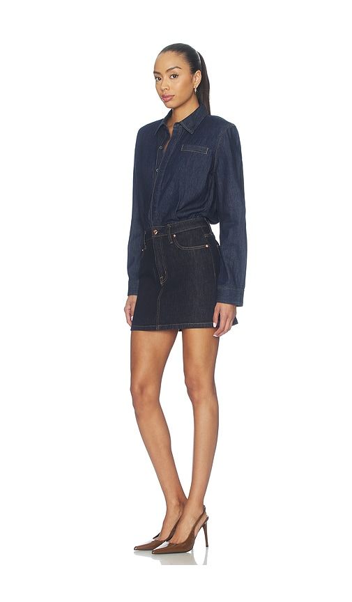 Pixie Mix Media Mini Dress in Navy. - size XS (also in S, M, L, XL) - PISTOLA - Modalova
