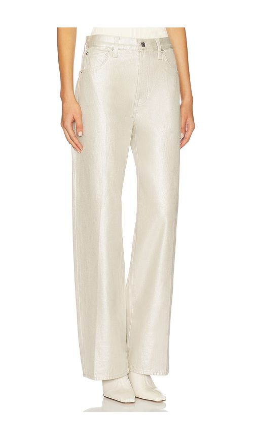 Tate High Rise Bowed Wide Jeans in Ivory. - size 24 (also in 26, 28, 32) - PISTOLA - Modalova