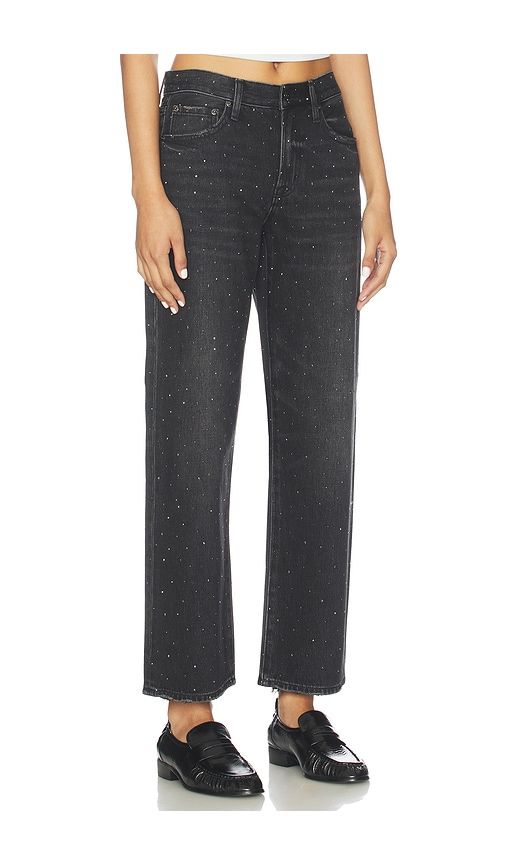 Lexi Midrise Bowed Straight Jeans in Black. - size 25 (also in 26) - PISTOLA - Modalova