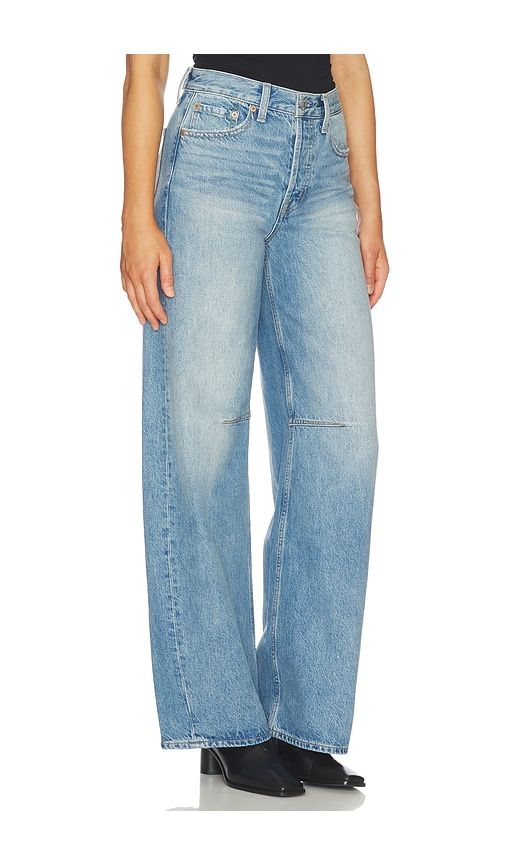 Sydney High Rise Bowed Wide Jeans in Blue. - size 24 (also in 28) - PISTOLA - Modalova