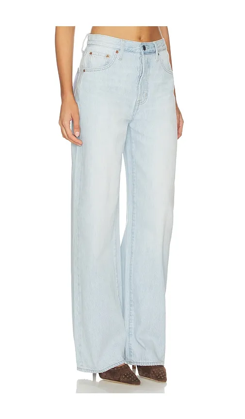 Tate High Rise Bowed Wide Leg Jeans in Blue. - size 27 (also in 32) - PISTOLA - Modalova