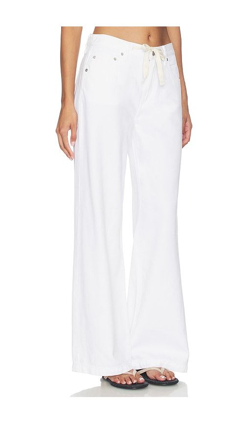 Jadyn Low Slung Palazzo Jeans With Drawcord in White. - size 26 (also in 27, 28, 30, 31, 32, 33) - PISTOLA - Modalova