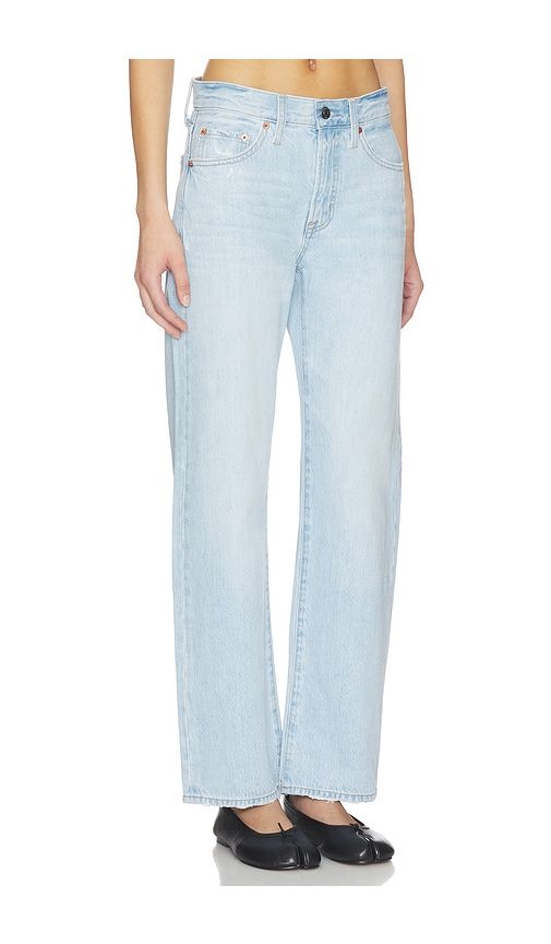 Lexi Mid Rise Bowed Straight Jeans in Blue. - size 24 (also in 26, 28, 32, 33) - PISTOLA - Modalova