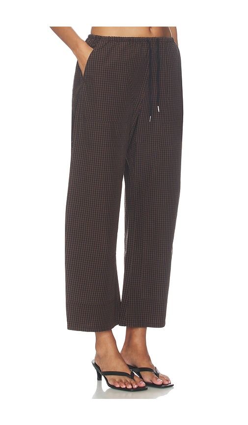 Theo Drawstring Poplin Pant in Brown. - size L (also in M) - PISTOLA - Modalova