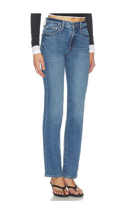 Petite Aleks Mid Rise Straight Leg Jean in Blue. - size 27P (also in 28P, 29P) - PISTOLA - Modalova