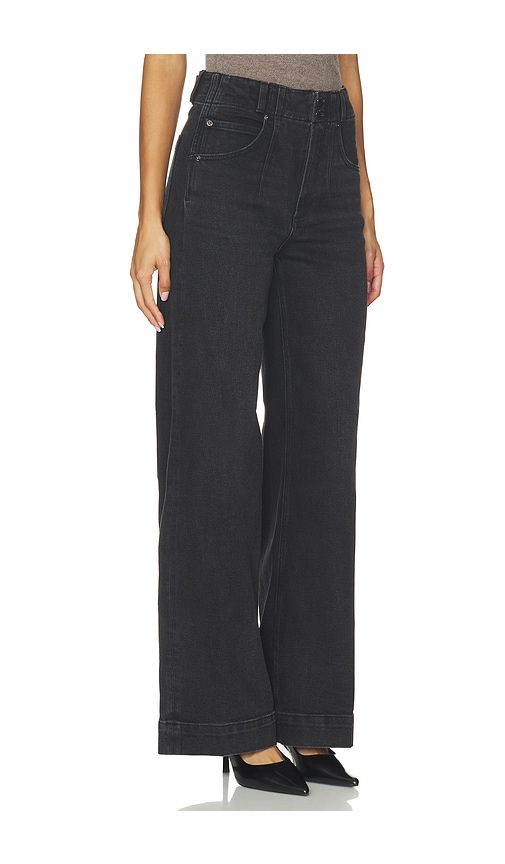 Lana Double Button Wide Leg Jeans in Black. - size 23 (also in 24, 25, 26, 27, 28, 29, 30, 31, 32) - PISTOLA - Modalova