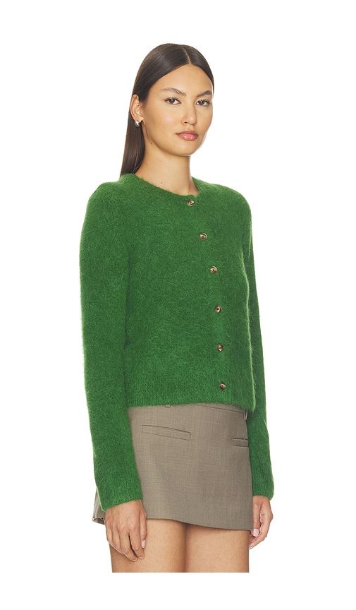 Yara Alpaca Blend Shrunken Cardigan in Green. - size L (also in M, S, XL, XS) - PISTOLA - Modalova