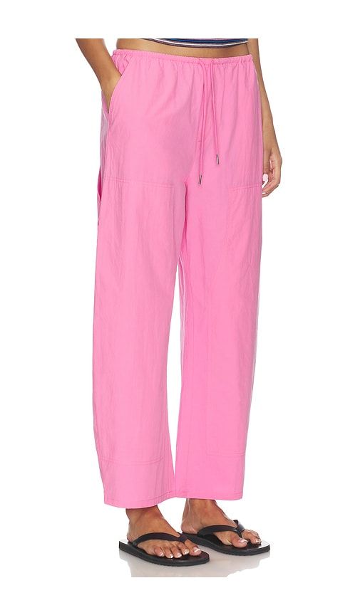 Theo Drawstring Poplin Pant in Pink. - size S (also in XS) - PISTOLA - Modalova