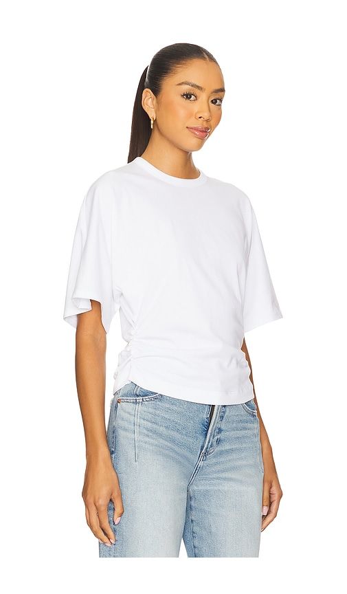 Veronica Drop Shoulder Cinched Tee in White. - size M (also in S, XS) - PISTOLA - Modalova