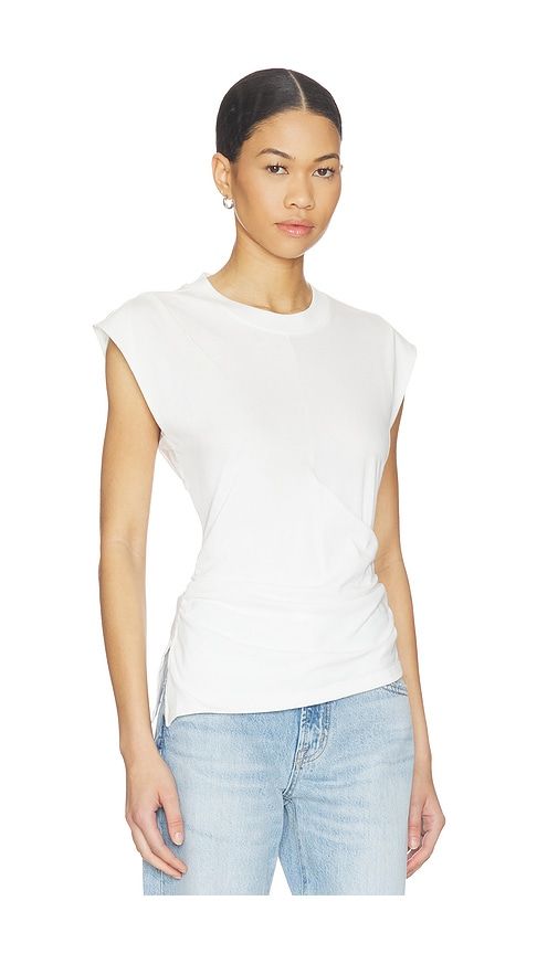 Nya Draped Tee Shirt in White. - size M (also in S, XS) - PISTOLA - Modalova
