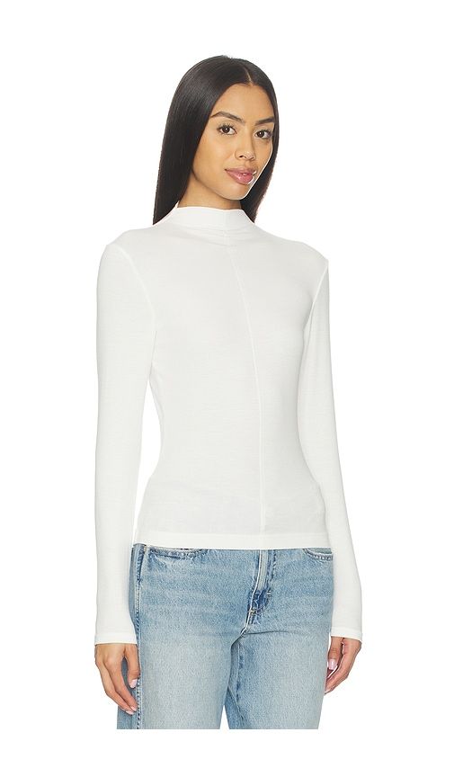 Dara Long Sleeve Funnel Neck Top in White. - size L (also in XL, XS) - PISTOLA - Modalova